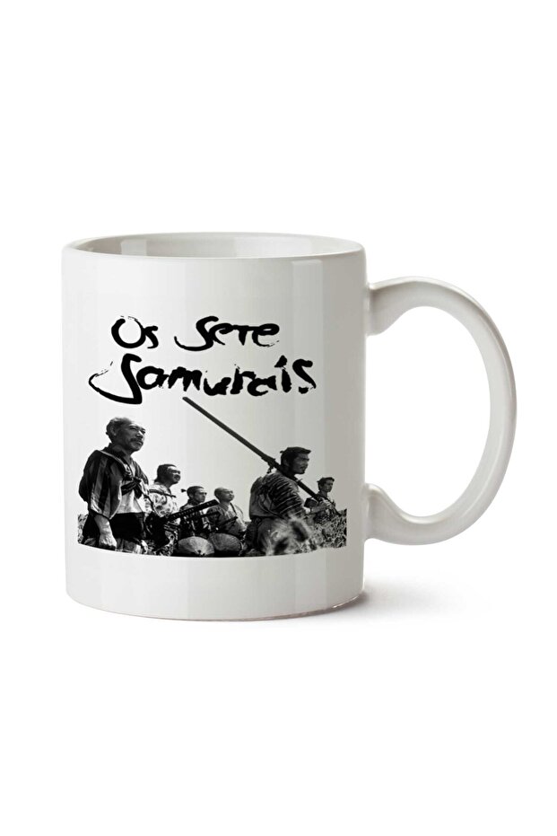 كوب مطبوع على الجانبين من Os Sete Samurais