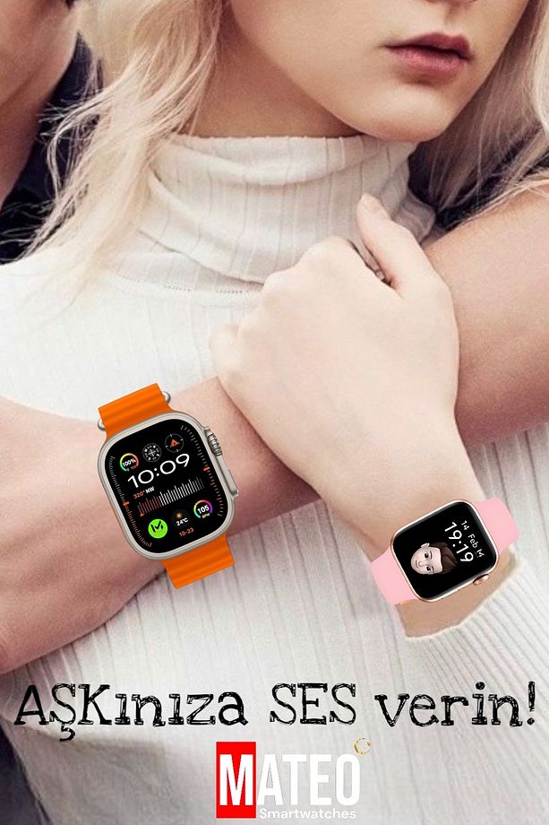 Sevgililer Günü Bluetooth Akıllı saat T900 Ultra 2S + T700S ios Android Uyumlu ikili set - 7