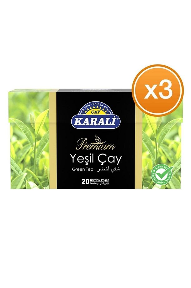 Karali Bardak Poşet Bitki Çayı Yeşil Çay 20'li X 3 Adet - 2
