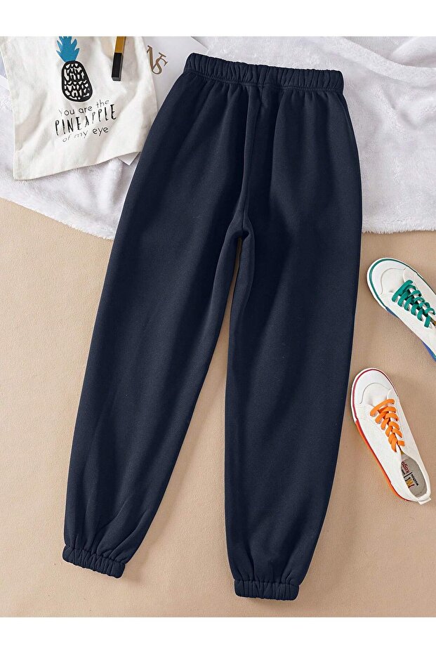 Waist Thermal Lined Solid String Sweatpants - 2