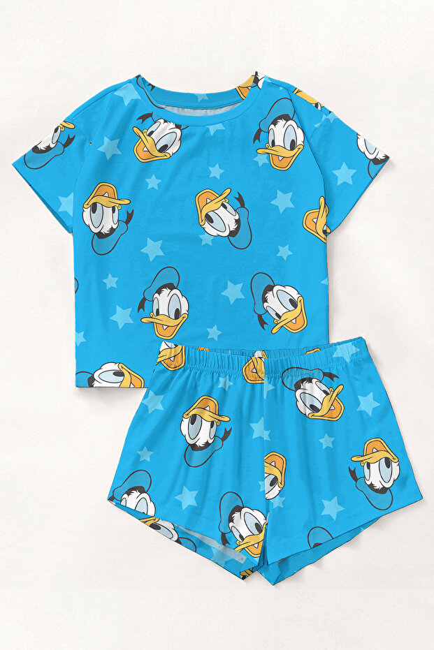 Short Sleeve Shorts Pajama Set DonaldDuck Supersoft Basic Single Jersey