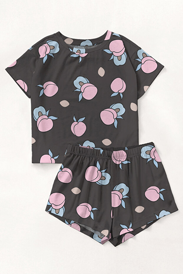 Short Sleeve Shorts Pajama Set FanlyPeach Supersoft Basic Single Jersey