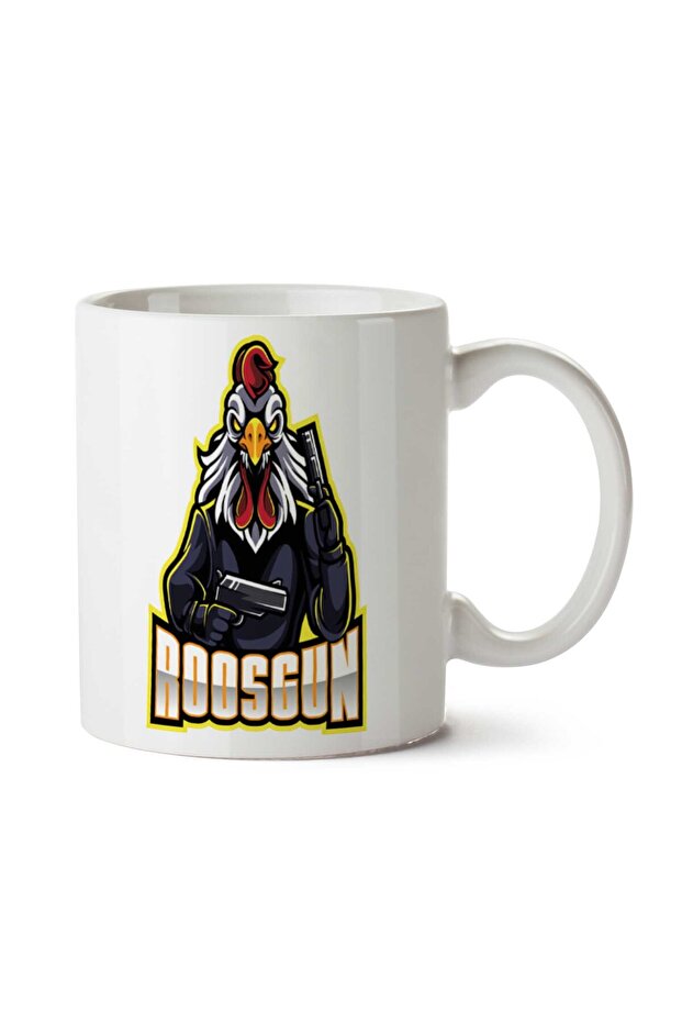كوب Rooster Roosgun مطبوع على الجانبين