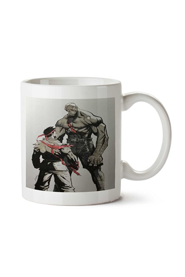كوب Ryu Vs Sagat Street Fighter مطبوع على الجانبين