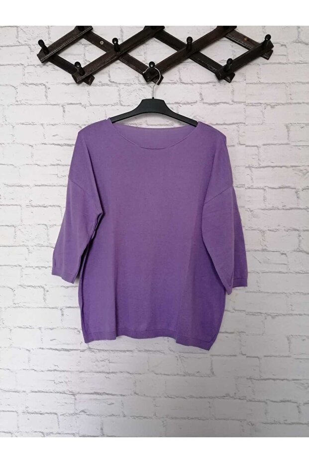 100% cotton, Wide Collar Thin Loose Knitwear Canvas Sleeve Buluz