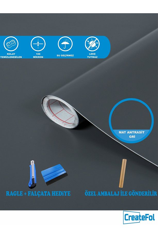 61x1000 Yapışkanlı Folyo Mutfak Dolap Ve Mobilya Kaplama Folyosu 61 cm x 10 metre - 1
