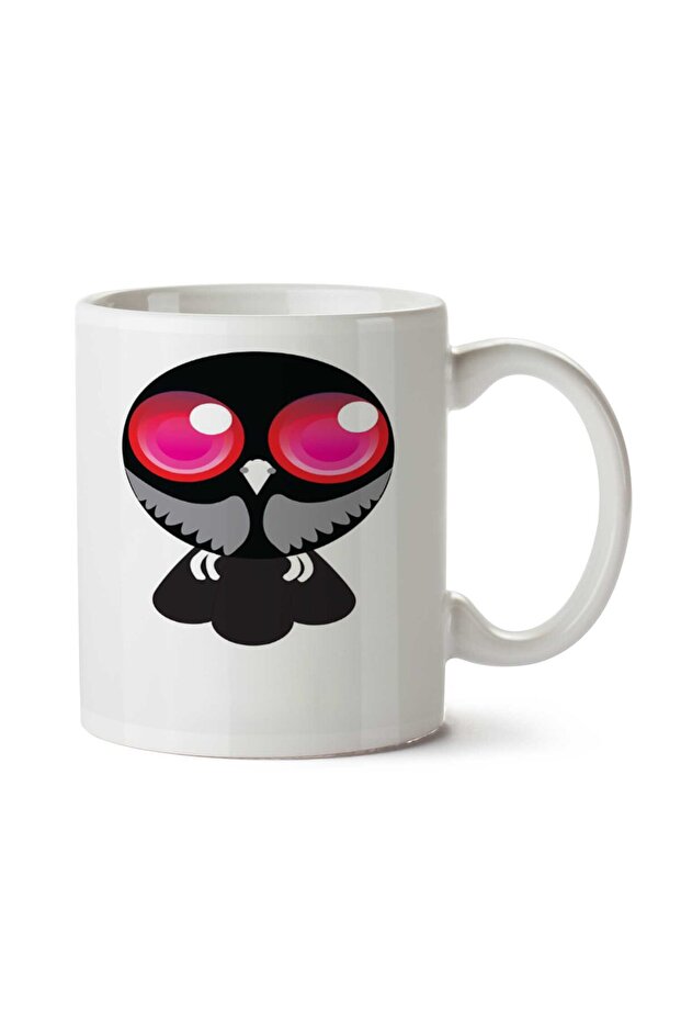كوب مطبوع على الجانبين من Pink Eye Owl