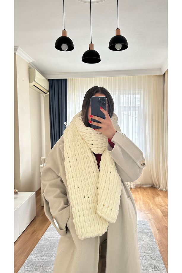 Puffy Örme Atkı - 1