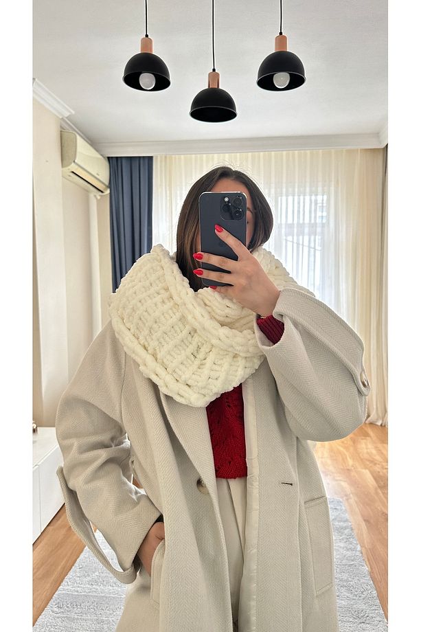 Puffy Örme Atkı - 3