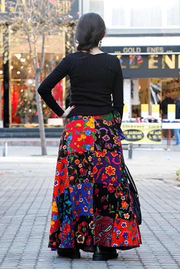 Pazen Patchwork Etek - 4