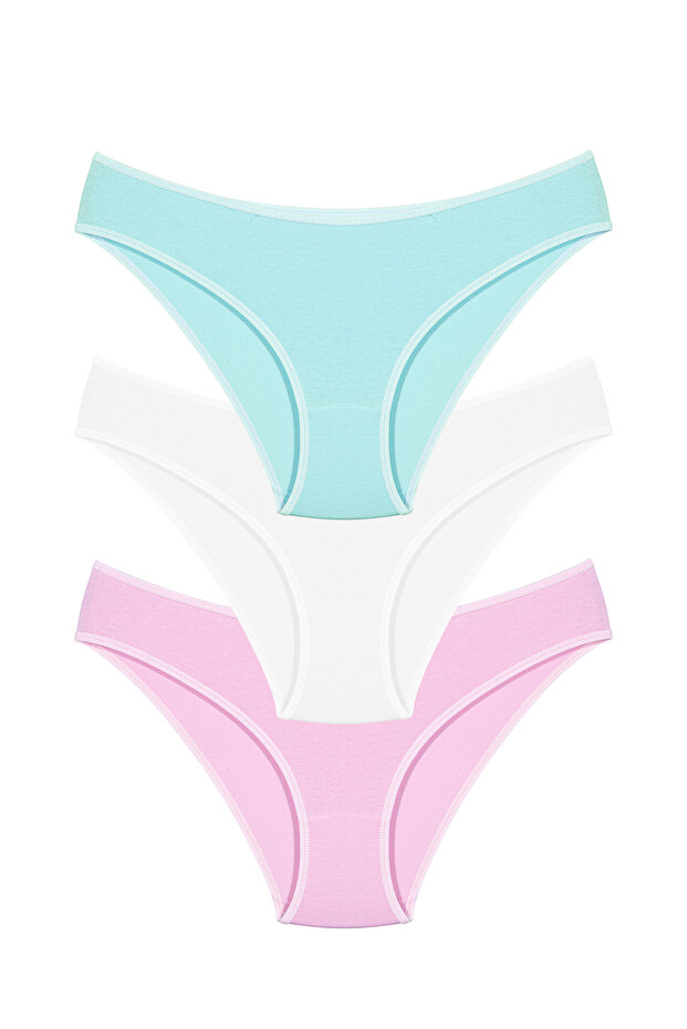 Kadın 3'lü Bikini Külot - 1