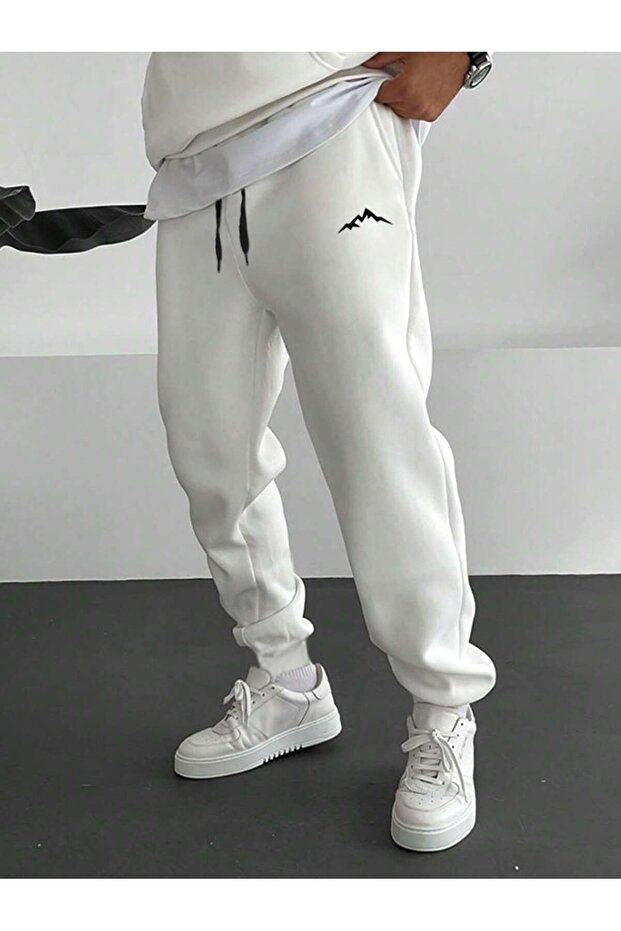 بنطال رياضي برباط بنمط الجبال للرجال - 1