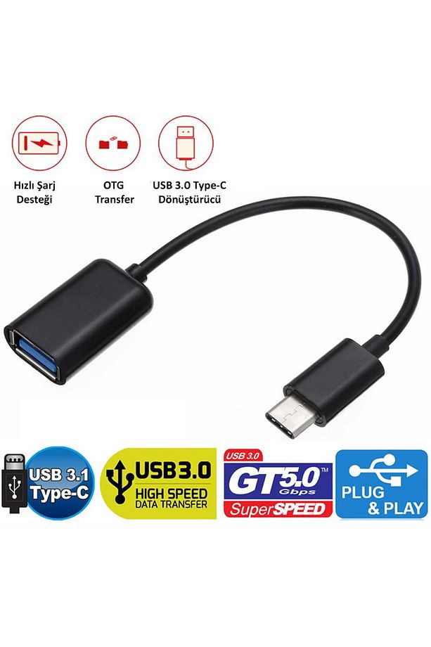 Tc315 Macbook Telefon Tablet Uyumlu Usb 3.0 To Type-c Otg - 1