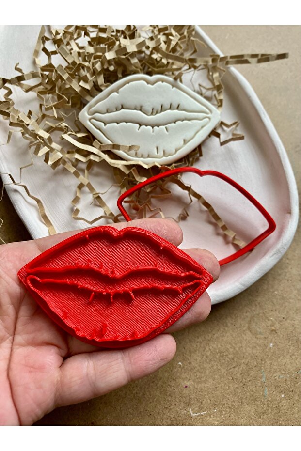 قالب طين سيراميك شفاه الصحراء - 2