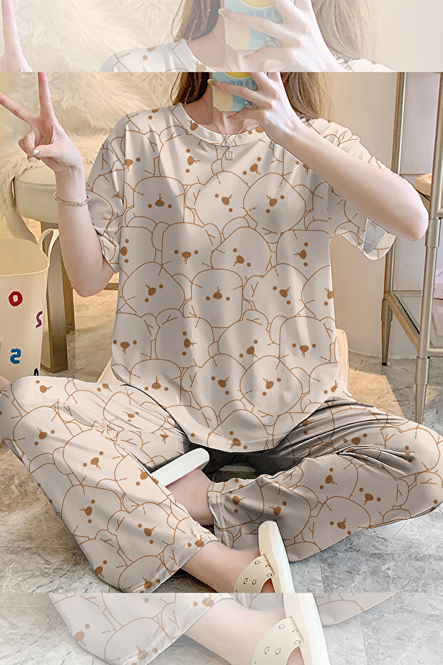Short Sleeve Pajama Set Allbears5 Supersoft Basic Single Jersey