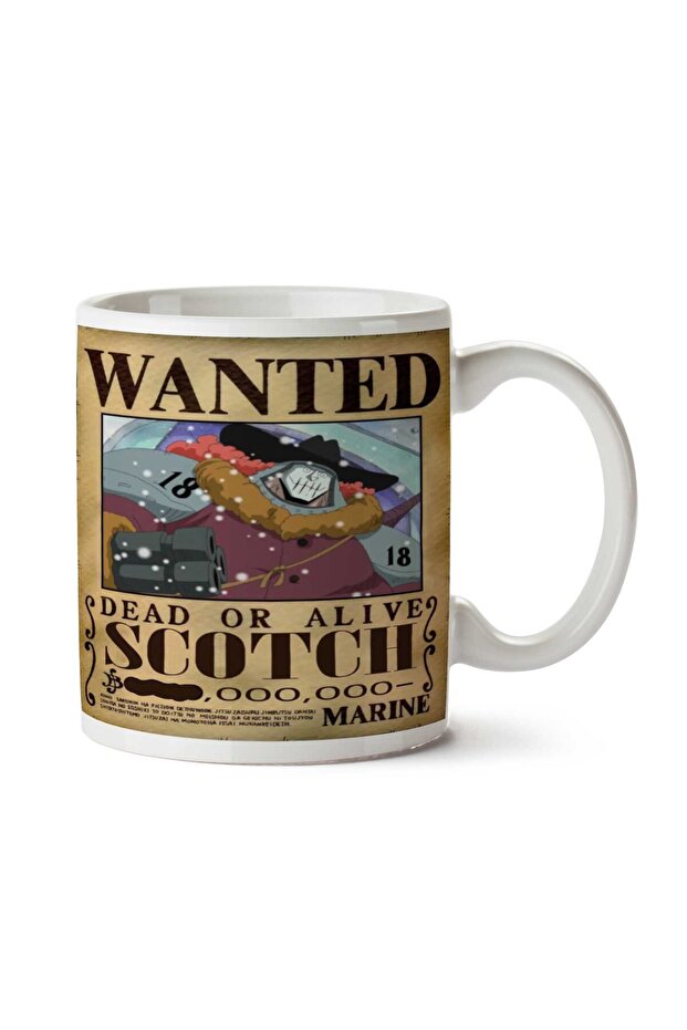 كوب مطبوع على الجانبين من Wanted Scotch Anime Wanted