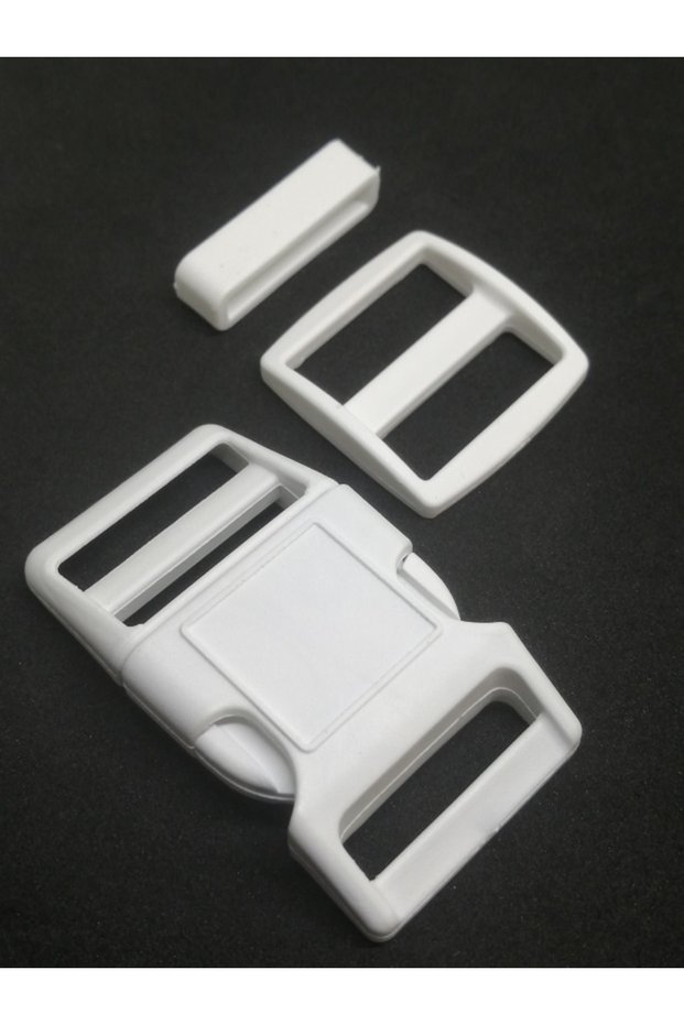 Paracord Pet Leash and Bag Clip White 20 mm (Set of 10)