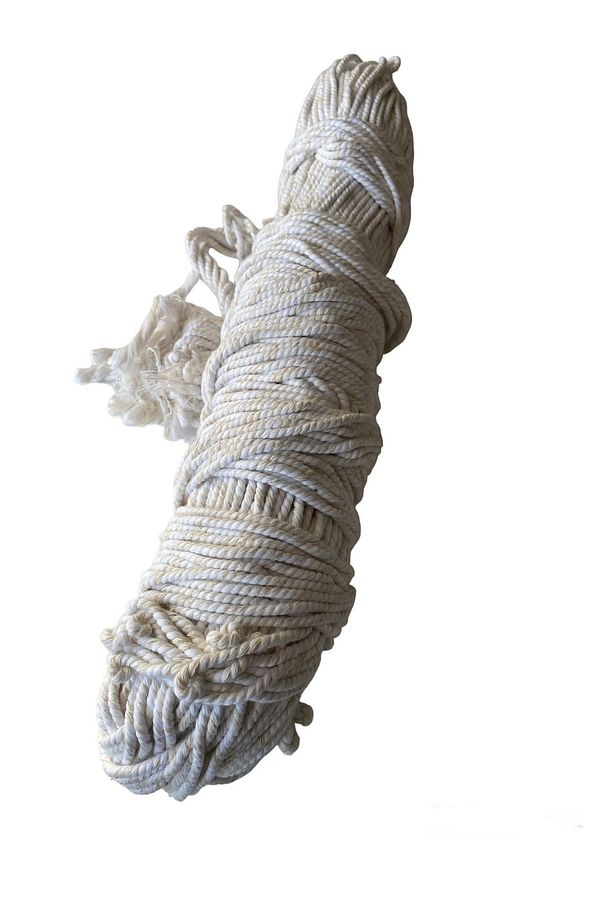 1 kg Makrome İpi , Hamak Örgü Hobi Topaç Pamuk Köşger ip 4 mm Kalınlığında - 1