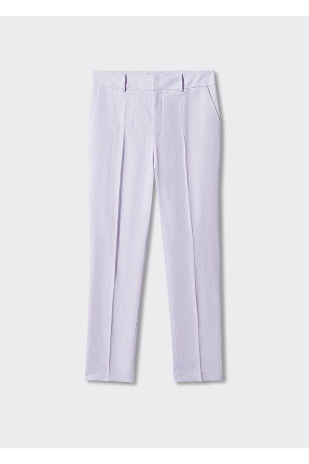 %100 Keten Pantolon - 3