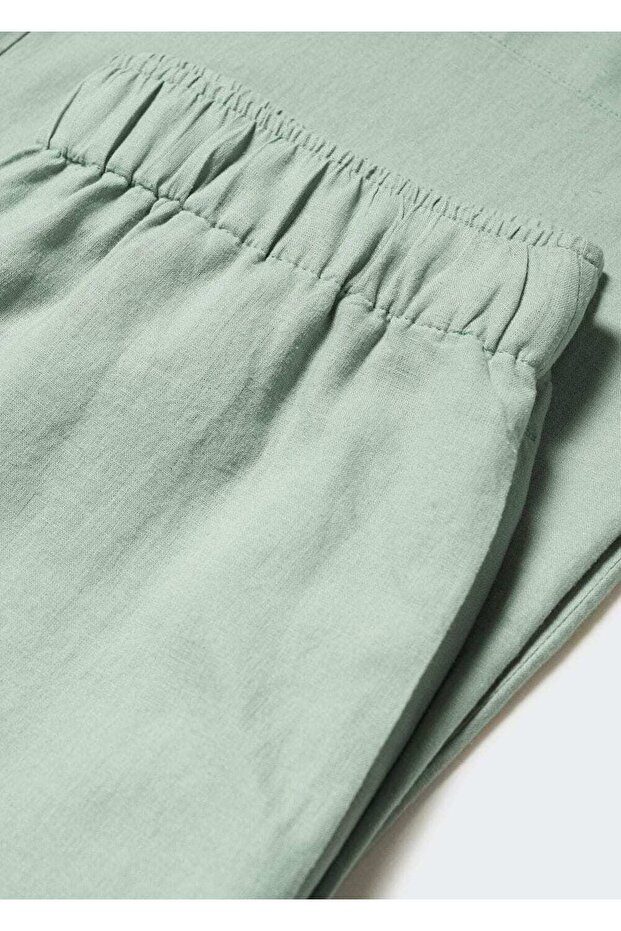 Keten Culotte Pantolon - 5