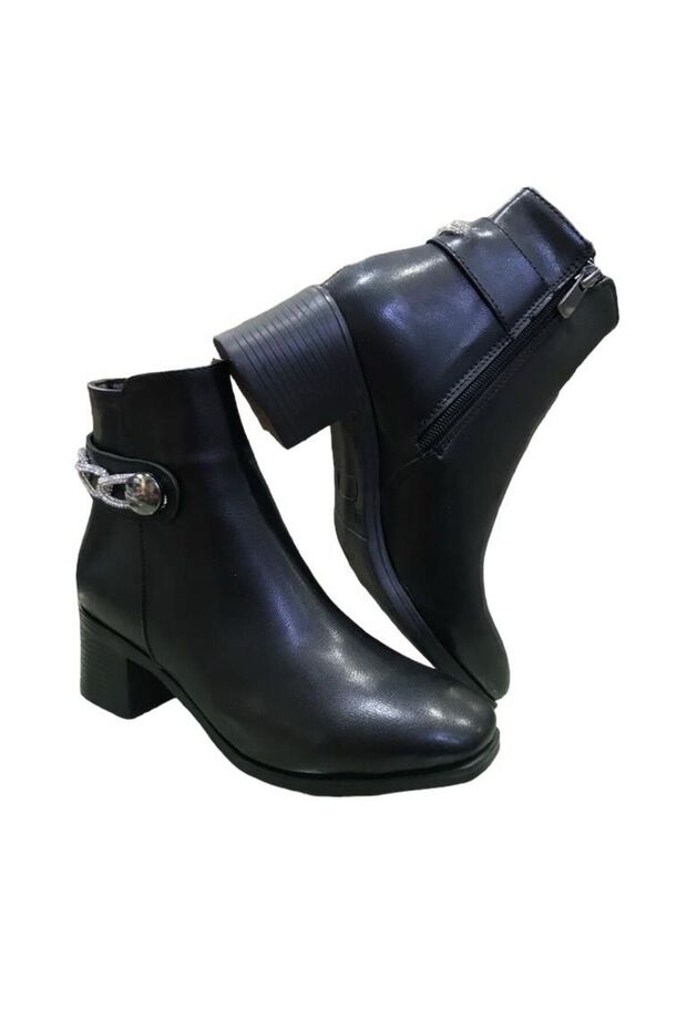 Orijinal Taşlı Deri Bot - 3