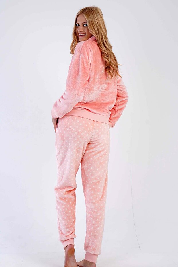 Kadın Welsoft Uzun Kol Pembe Pijama Takımı C3T0N4O030 - 4