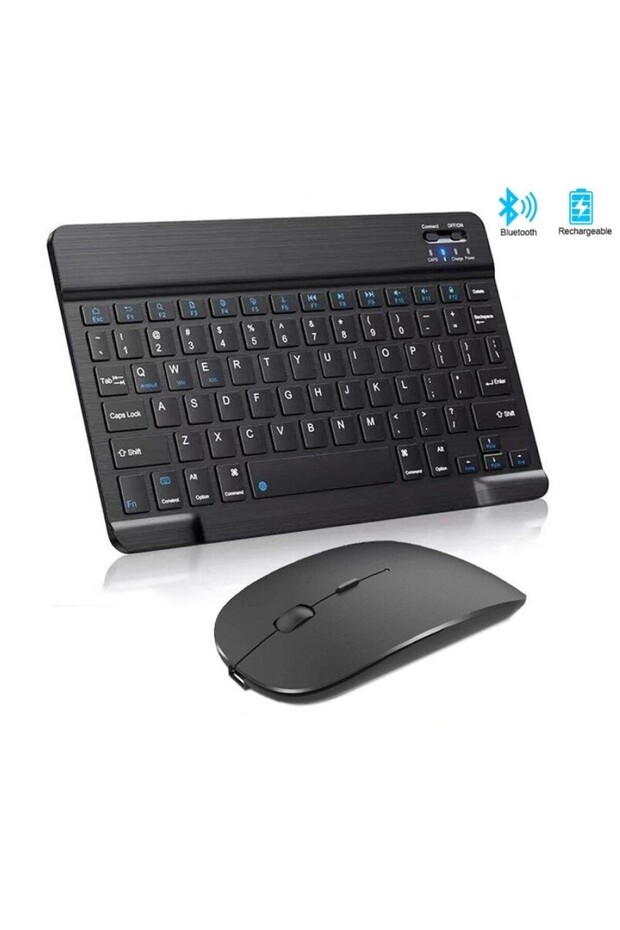 TCL TAB 10 Gen2 10.4" Tablet Uyumlu Slim Şarjlı Bluetooth Klavye ve Mouse Seti - 1