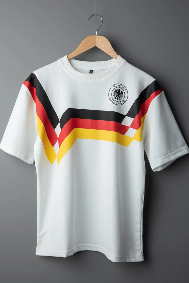 تي شيرت كبير الحجم مطبوع عليه Deutsher للأطفال