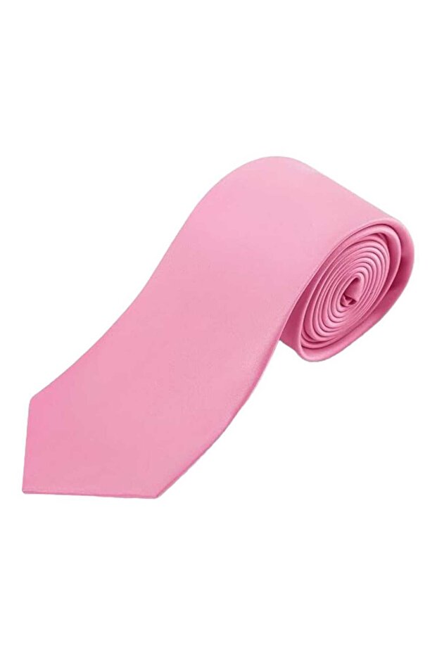 Men's Solid Color Satin Tie - 2