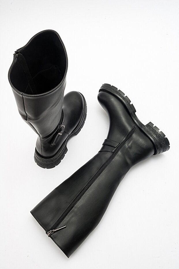 COVELA fekete bőrű női csizma - 2