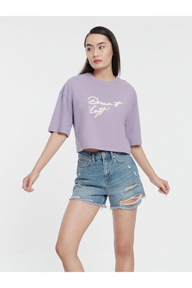 Long Crop Kadın Tshirt K.kol - 2