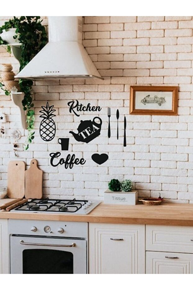 Kitchen Yazı Mutfak Süsü Seti 3 Mm Mdf Duvar Süsü - 1
