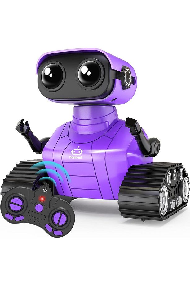 Uzaktan Kumandalı Robot Oyuncak Şarj Edilebilir Emo Robot - Mor - 1