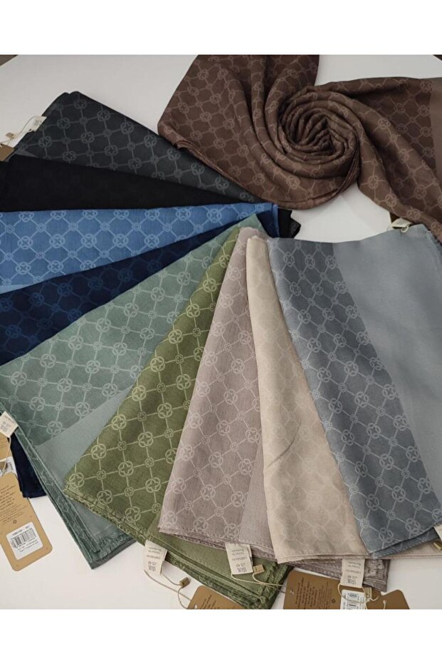 Çakıltaşı Elegance Monogram Şal - 8