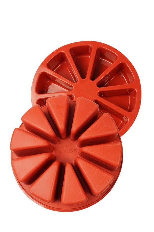 Silikon Dilimli Kek Kalıbı 10'lu - 1