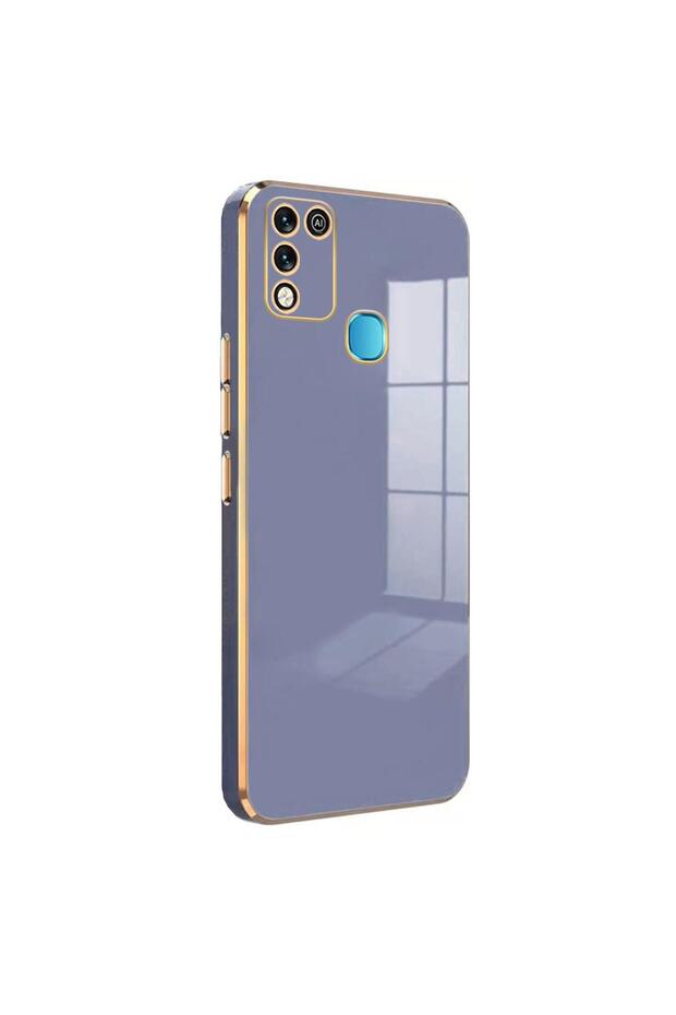Infinix Hot 10 Play Case Olive Plated Lavender Gray