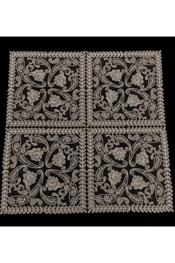 Fransız Dantel Tek Fiskos 100x100cm, Sehpa Örtüsü Fiskos - 1