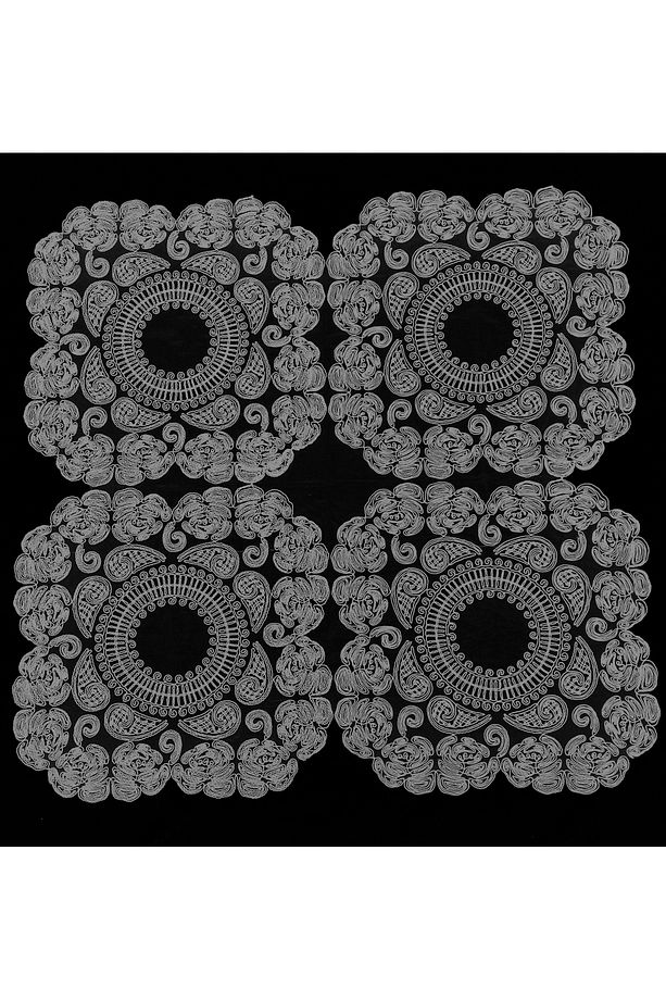 Fransız Dantel Tek Fiskos 100x100cm, Sehpa Örtüsü Fiskos - 1