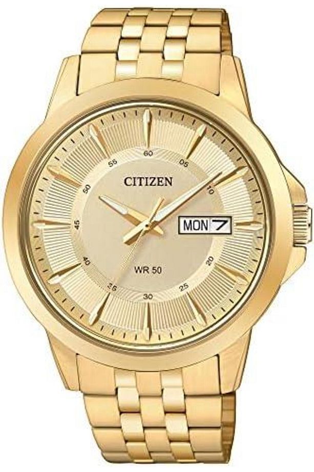 CİTİZEN BF2013-56P QURATZ SARI TAKVİMLİ ERKEK KOL SAATİ - 1