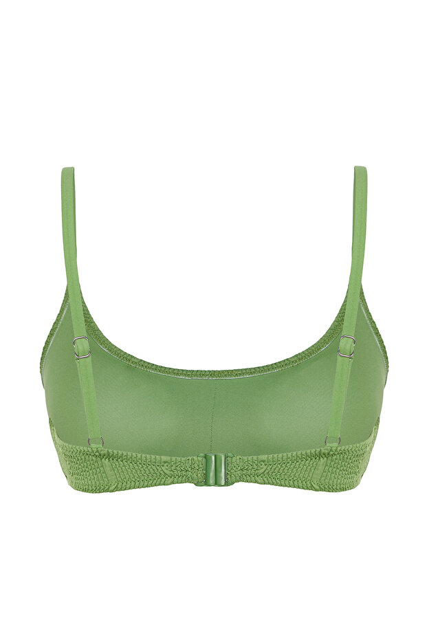 Yeşil Dokulu Bralette Kaplı Bikini Üstü TBESS24BU00041 - 8