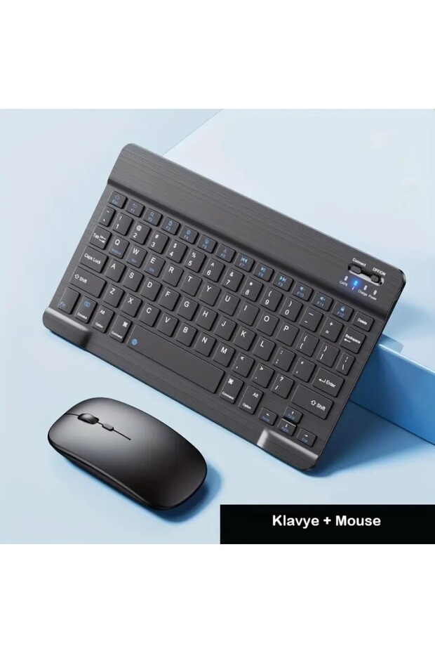 TCL TAB 10 Gen2 10.4" Tablet Uyumlu Slim Şarjlı Bluetooth Klavye ve Mouse Seti - 2