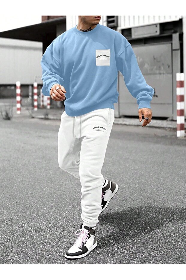 Men's Chest Pocket Detailed Tracksuit Set