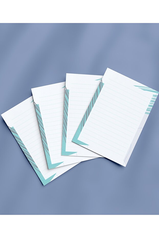 4 Pieces - A6 Size Top Glue Note - Glue Notepad - Patterned Notepad - Notepad - Notepad - 1