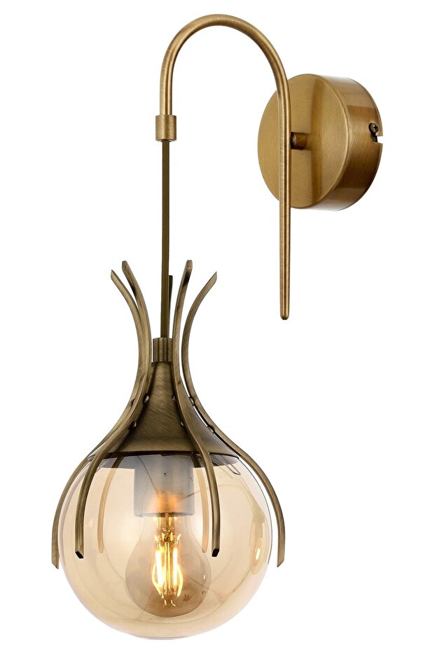 AP-60161-1E Antique Coated Sconce E14 Metal Crystal 25x14cm