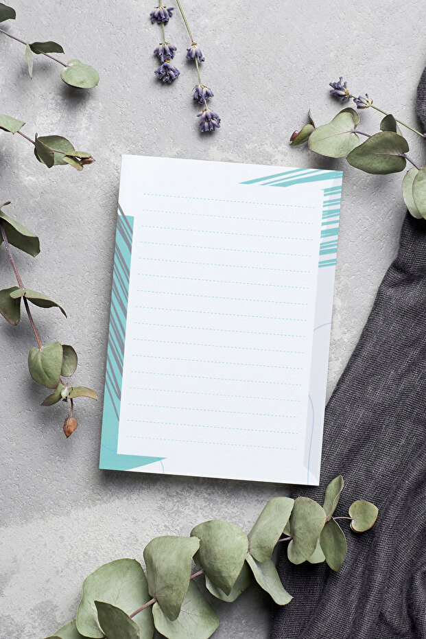 4 Pieces - A6 Size Top Glue Note - Glue Notepad - Patterned Notepad - Notepad - Notepad - 2