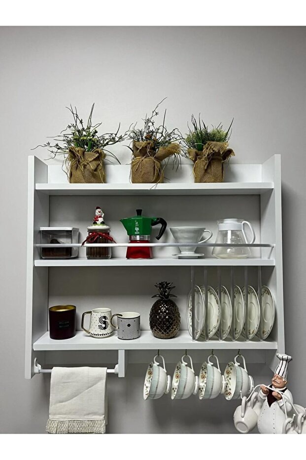 Ahşap Mutfak Terek Rafı - 1