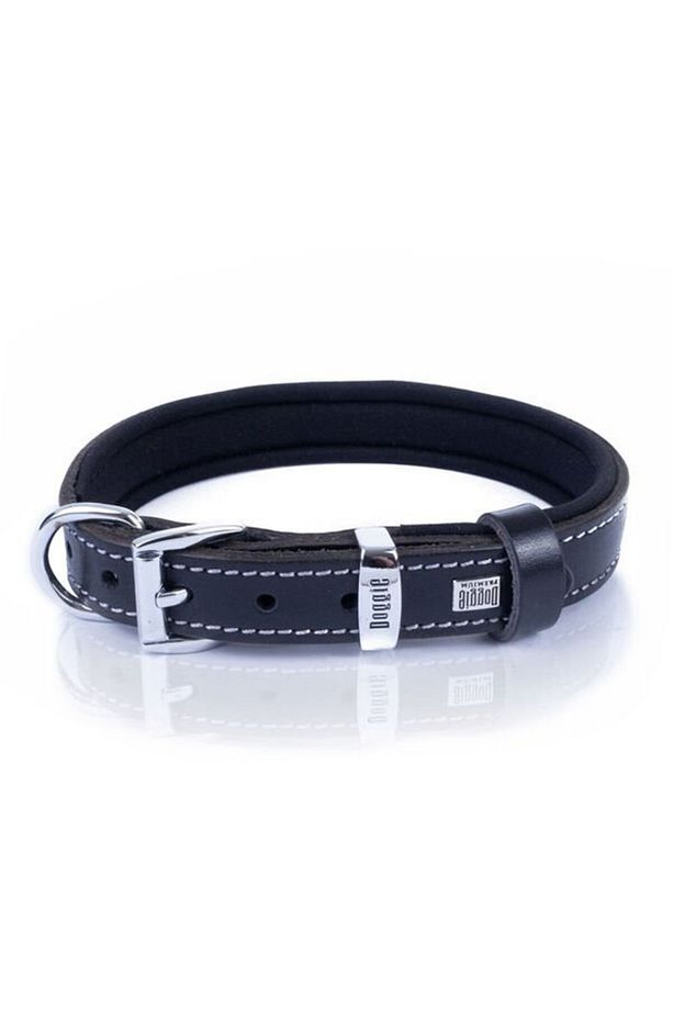 Comfort Deri Kemik Süslü Köpek Boyun Tasması Medium Siyah 2x35-40 Cm - 8