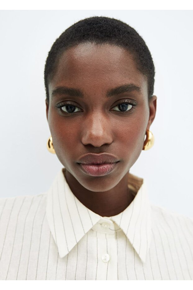 Crop Keten Gömlek - 6