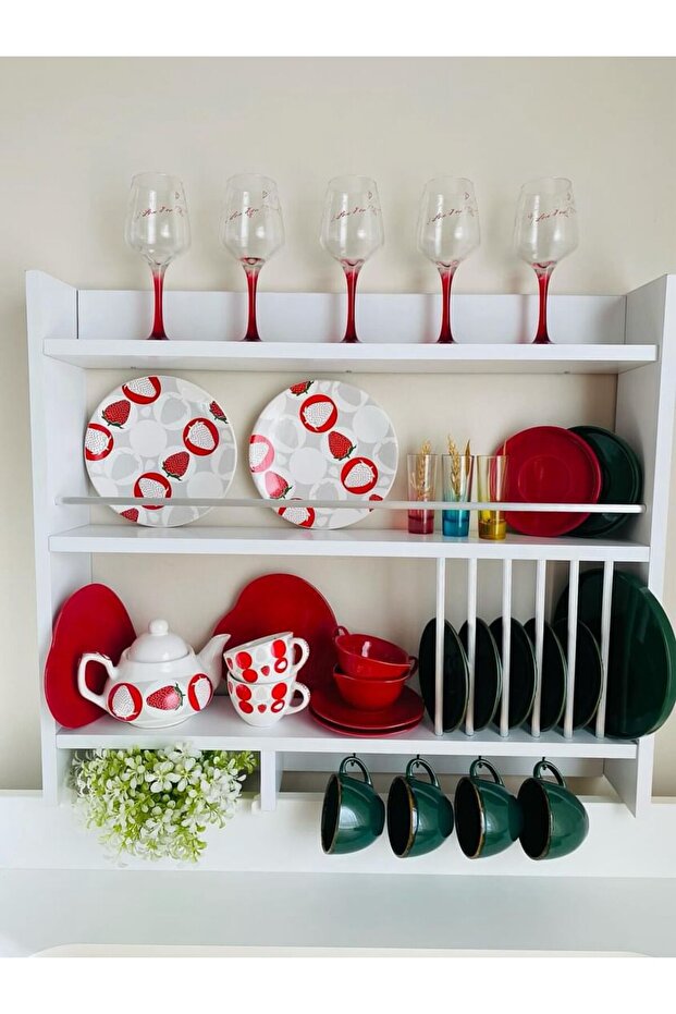 Ahşap Mutfak Terek Rafı - 2