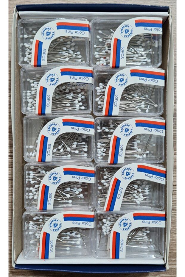 Women's Hijab and Multi-Purpose Bulk Needle White 50 Pieces